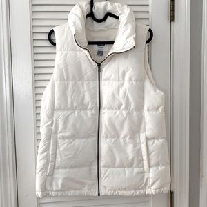 Old navy, fleece lined, vest, white, Medium